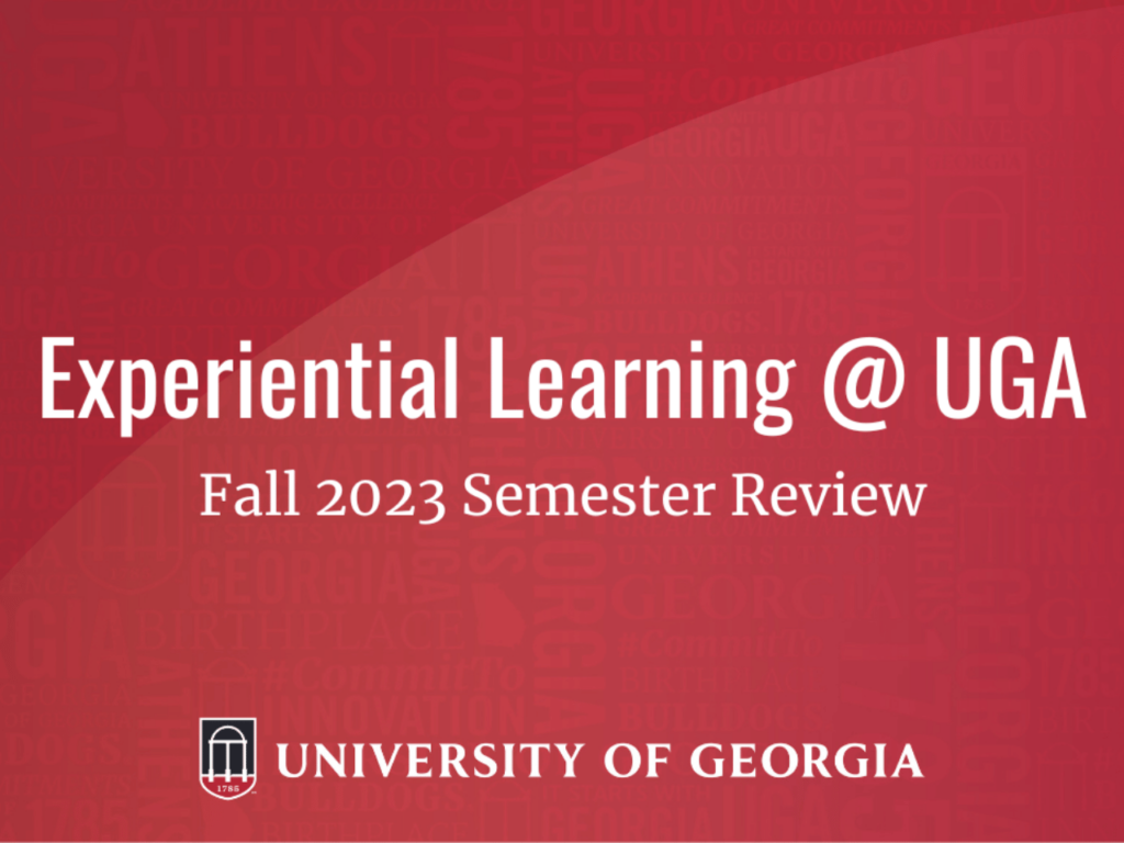 UGA Fall 2023 Experiential Learning banner graphic.