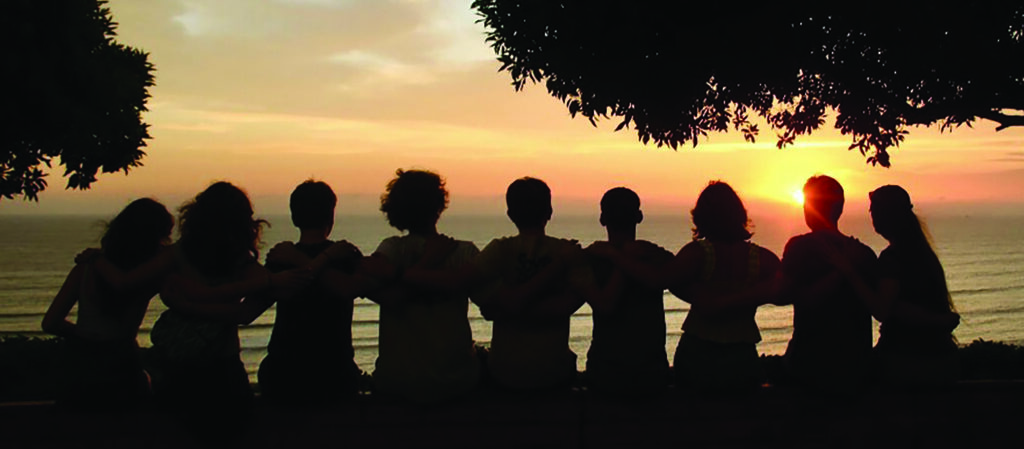 Connect Abroad students enjoying a sunset in Peru